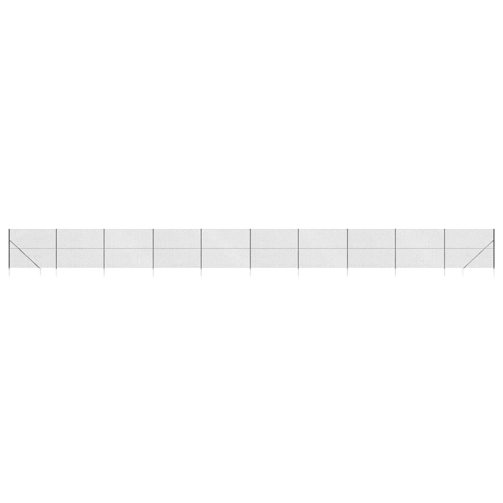 Maschendrahtzaun mit Bodenhülsen Anthrazit 1,8x25 m
