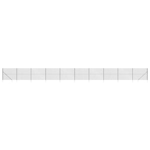Maschendrahtzaun mit Bodenhülsen Anthrazit 2x25 m