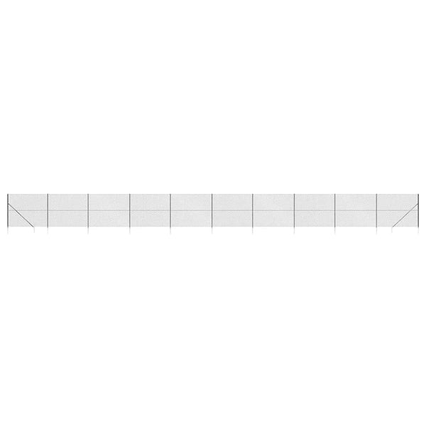Maschendrahtzaun mit Bodenhülsen Anthrazit 2x25 m