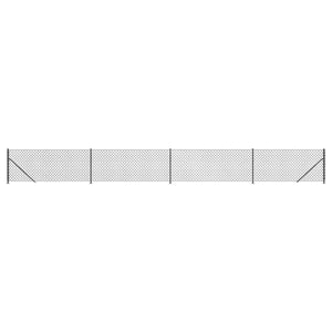 Maschendrahtzaun mit Bodenflansch Anthrazit 0,8x10 m