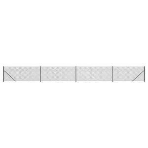 Maschendrahtzaun mit Bodenflansch Anthrazit 1,1x10 m