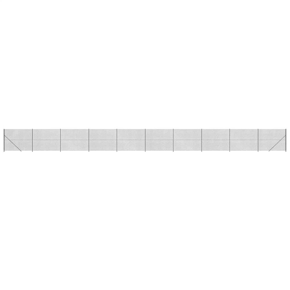 Maschendrahtzaun mit Bodenflansch Anthrazit 1,6x25 m