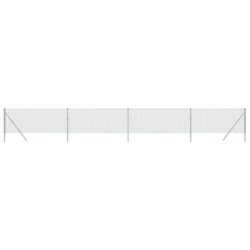 Maschendrahtzaun Silbern 1x10 m