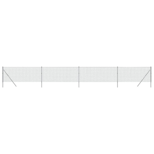Maschendrahtzaun Silbern 1x10 m