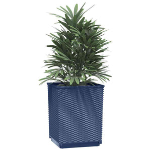 vidaXL Jardinières 2 pcs Gris-bleu 30x30x37 cm Polypropylène