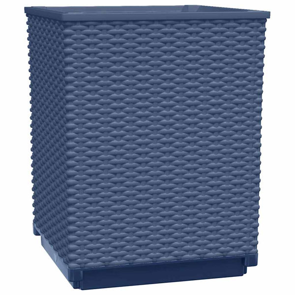 vidaXL Jardinières 2 pcs Gris-bleu 30x30x37 cm Polypropylène