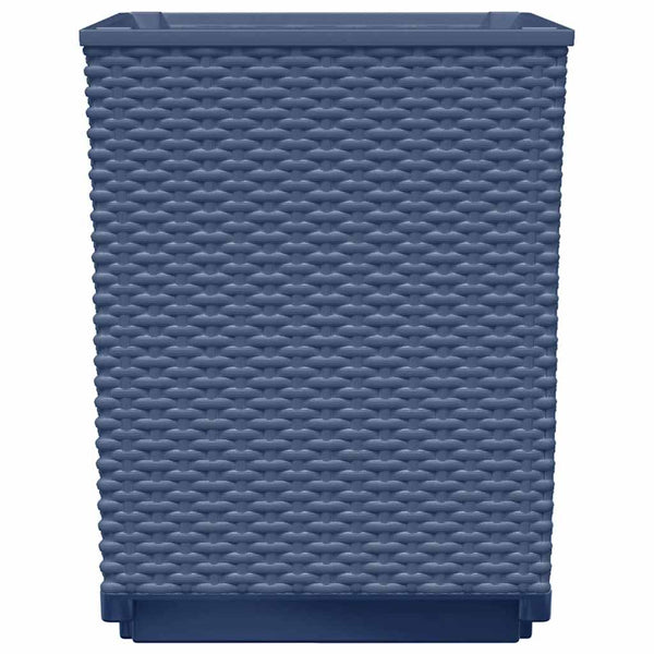 vidaXL Jardinières 2 pcs Gris-bleu 30x30x37 cm Polypropylène