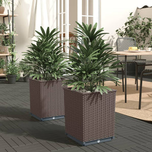 Pflanzkübel 2er Set Braun 30x30x37 cm