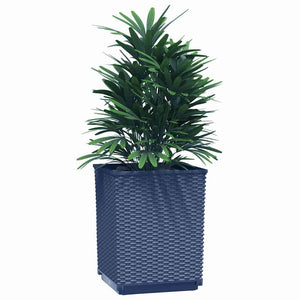 Blaugraue Pflanzkübel, 4er Set, 30x30x37cm
