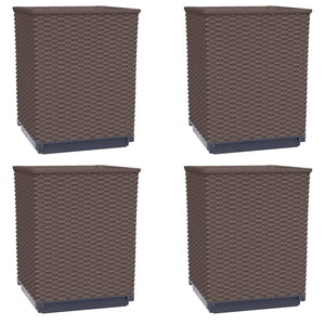 Pflanzkübel Braun 30x30 cm, 4er Set