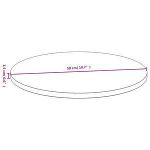 vidaXL Plateau de table Ø50x1,5 cm bambou