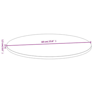 vidaXL Plateau de table Ø60x1,5 cm bambou
