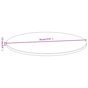 vidaXL Plateau de table Ø70x1,5 cm Bambou