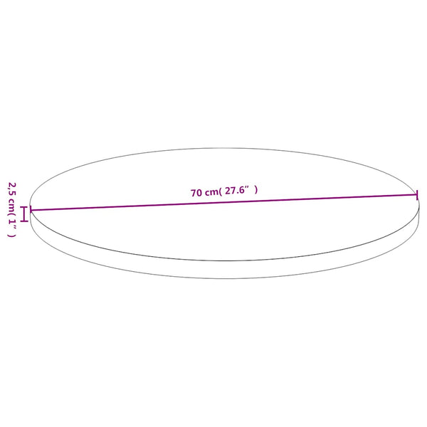 Bambus Tischplatte Ø70 cm
