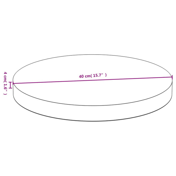vidaXL Plateau de table Ø40x4 cm bambou