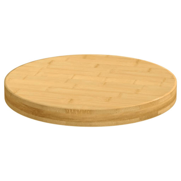 vidaXL Plateau de table Ø50x4 cm Bambou