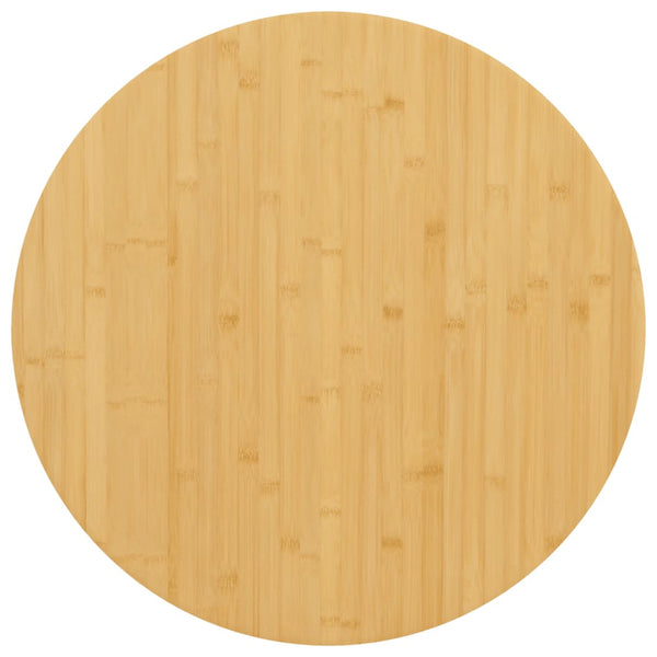 vidaXL Plateau de table Ø60x4 cm Bambou