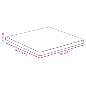 vidaXL Plateau de table 50x50x2,5 cm bambou