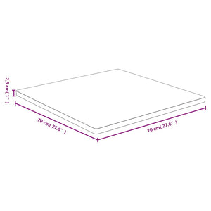 vidaXL Plateau de table 70x70x2,5 cm bambou