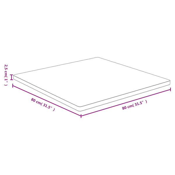Bambus Tischplatte 80x80 cm