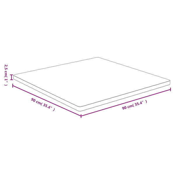 Bambus Tischplatte 90x90 cm