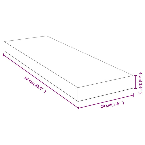 Bambus Wandregal, 60 cm