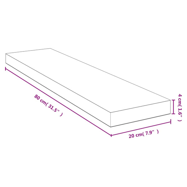 Bambus Wandregal 80x20 cm