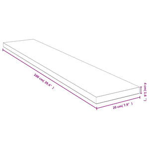 Bambus Wandregal, 100 cm