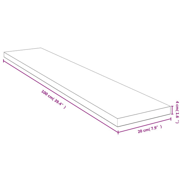 Bambus Wandregal, 100 cm