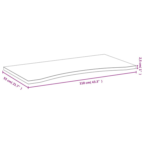 Bambus Schreibtischplatte 110x55 cm