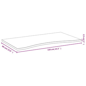 Bambus Schreibtischplatte 110x60 cm