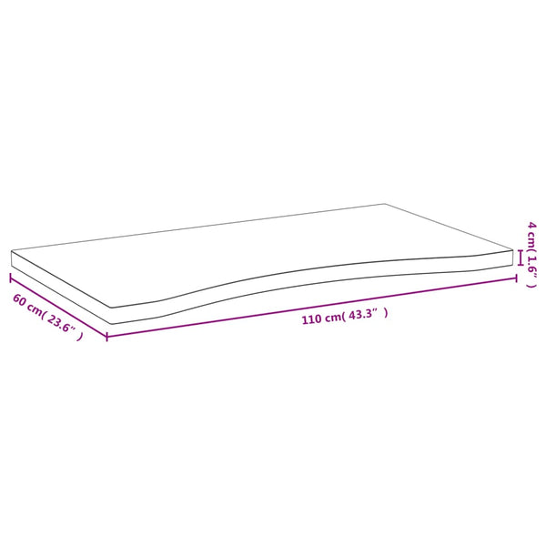 Bambus Schreibtischplatte 110x60 cm