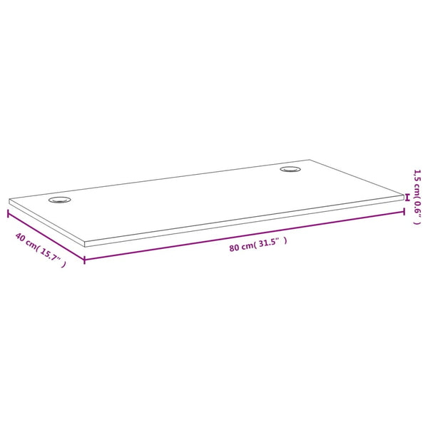 Bambus Schreibtischplatte 80x40 cm