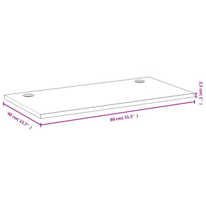 Bambus Schreibtischplatte 80x40 cm