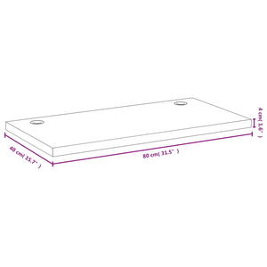 Bambus Schreibtischplatte 80x40 cm