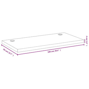 Bambus Schreibtischplatte 100x50 cm