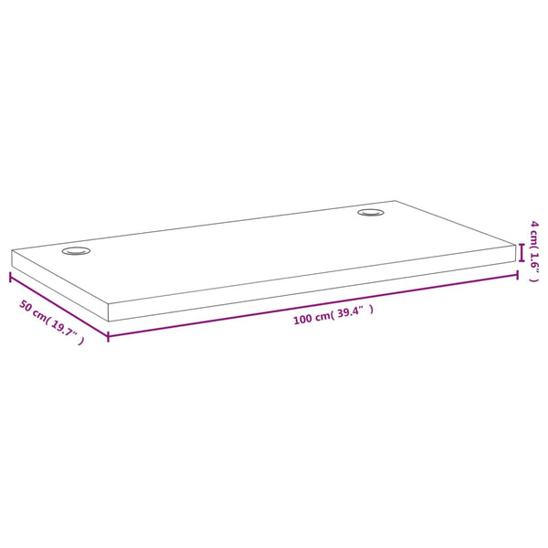 Bambus Schreibtischplatte 100x50 cm