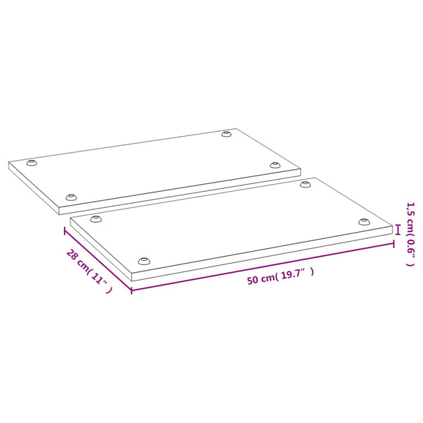 Bambus Herdabdeckplatten 2er Set