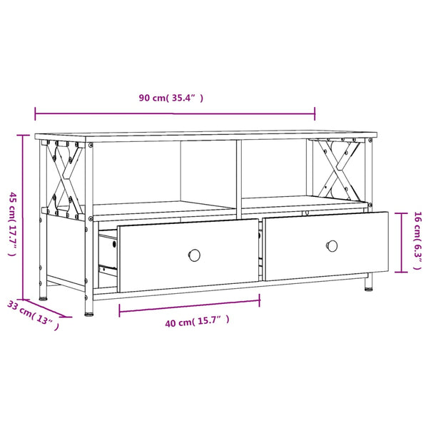 TV-Schrank Sonoma Eiche 90 cm