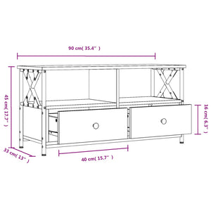 TV-Schrank Grau Sonoma 90 cm