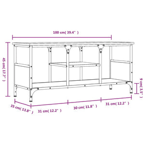TV-Schrank Braun Eichenoptik 100 cm