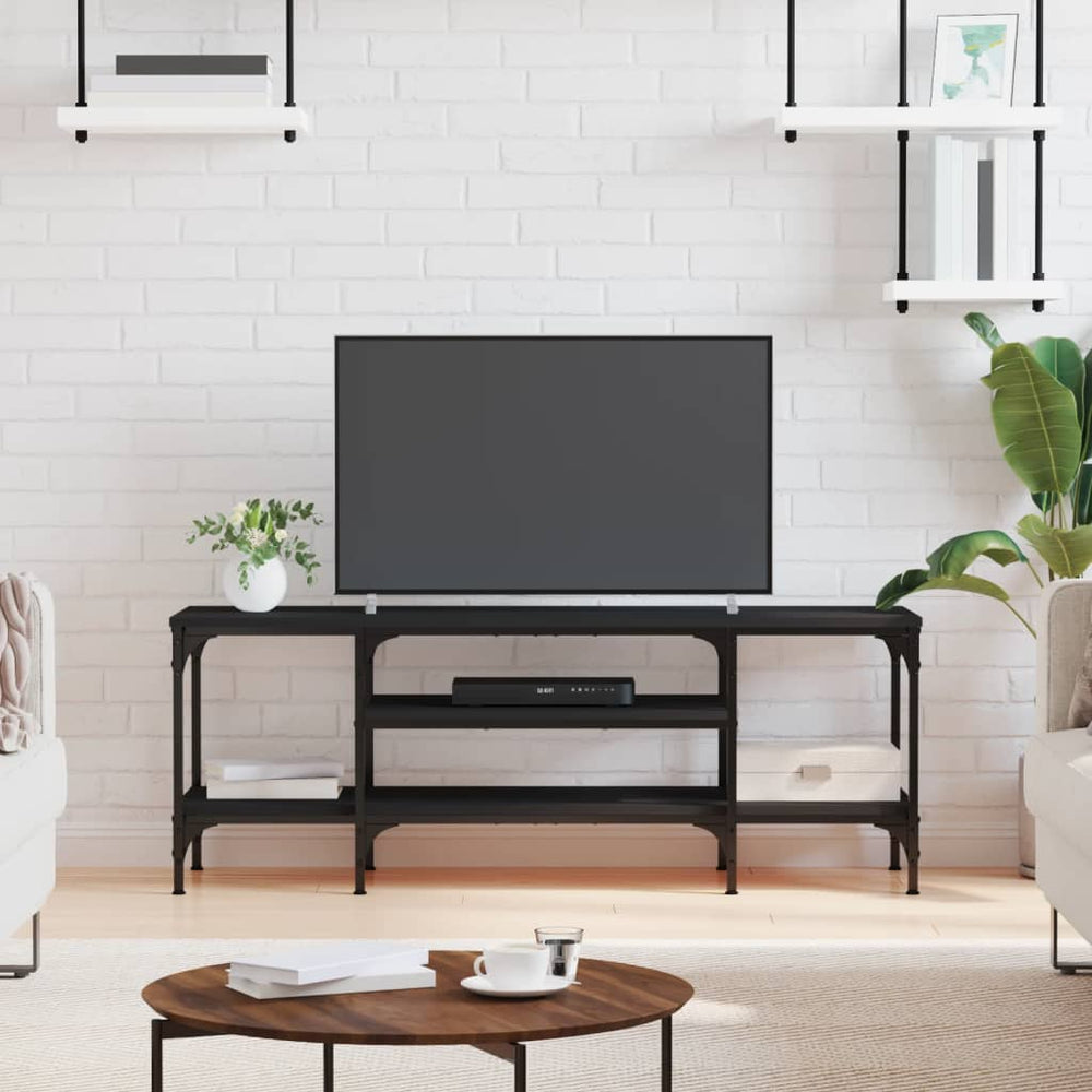 Schwarzer TV-Schrank 121 cm