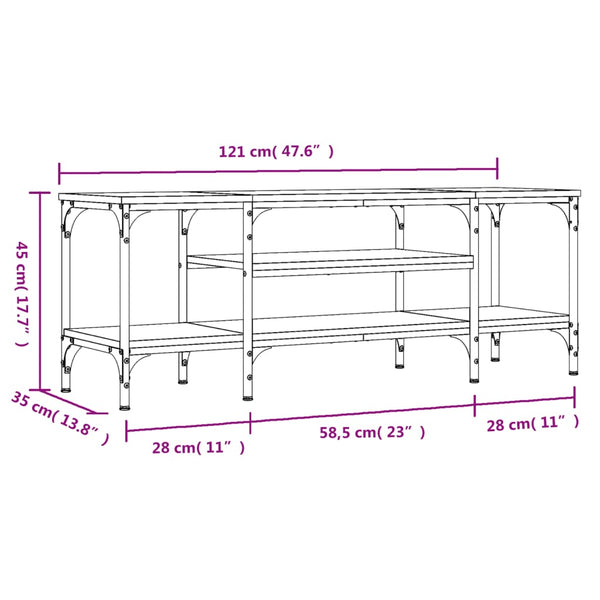 TV-Schrank Braun Eichenoptik, 121cm
