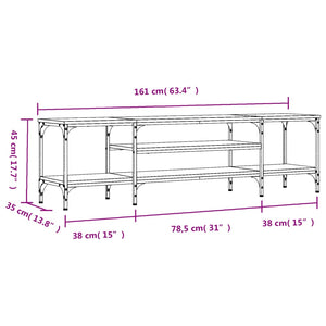 Grauer TV-Schrank Sonoma 161 cm