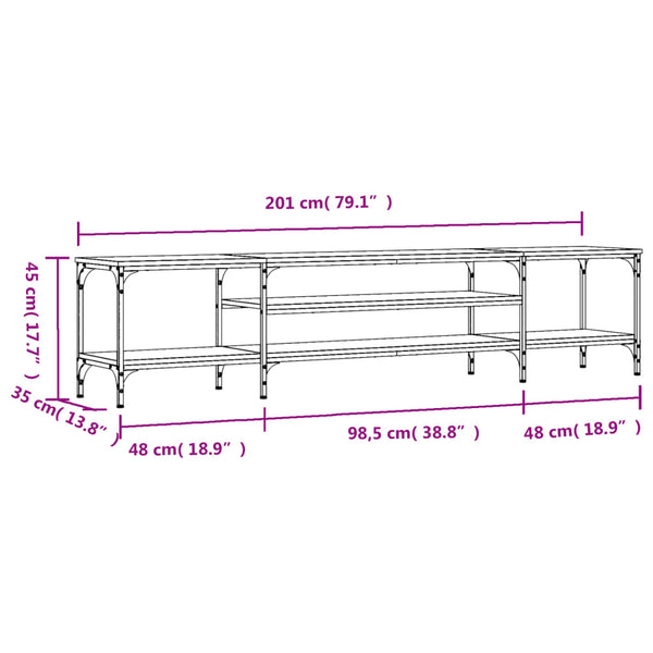 TV-Schrank Sonoma-Eiche 201 cm