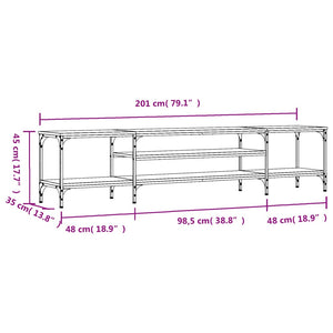 TV-Schrank Räuchereiche 201 cm