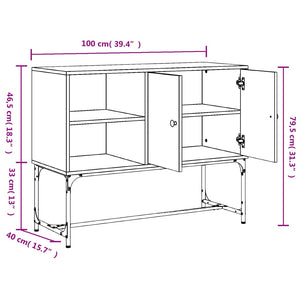 Graues Sideboard Sonoma 100 cm
