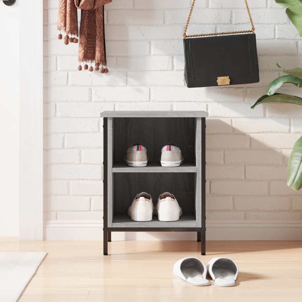 Schuhregal Grau Sonoma Holz