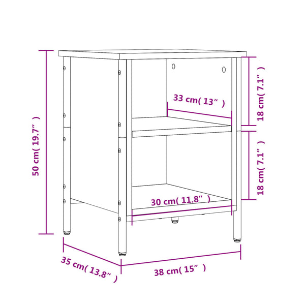 Schuhregal Eiche Braun 38x35x50 cm