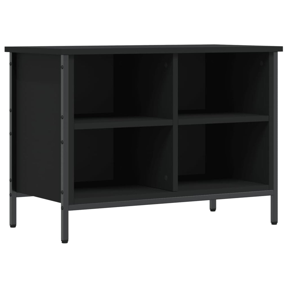 vidaXL Meuble à chaussures noir 69x35x50 cm en bois d'ingénierie